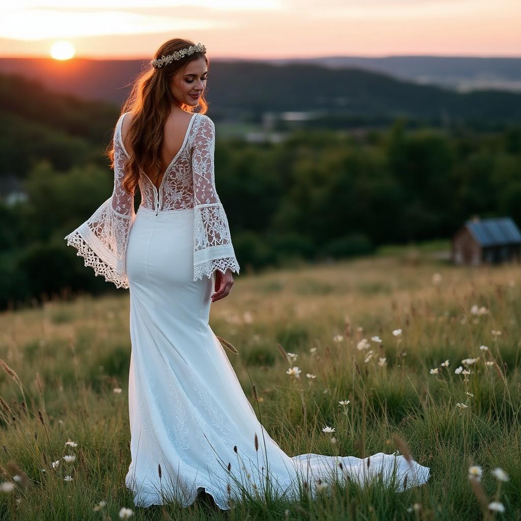 Boho ruha harang ujjal naplementében