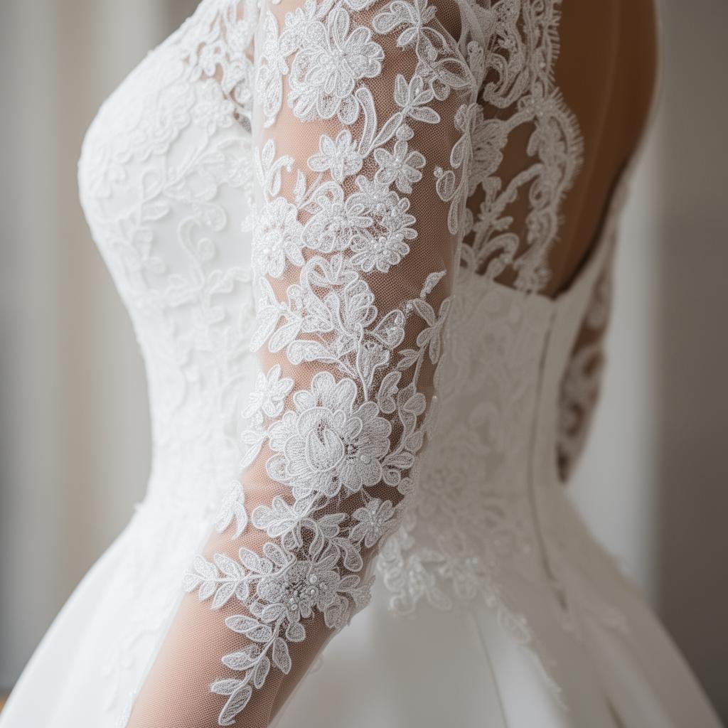 Seraphina gown - intricate French lace detail